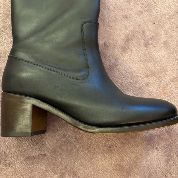 A.P.C. Black Heeled Leather Boots - Picture 6 of 14